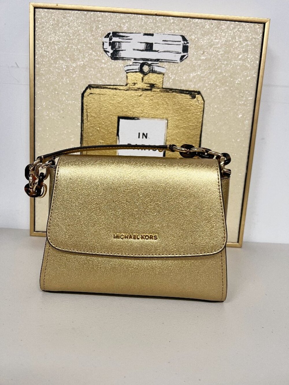 Michael Kors 35F8GO5S1M Rose Medium Envelope Messenger Bag